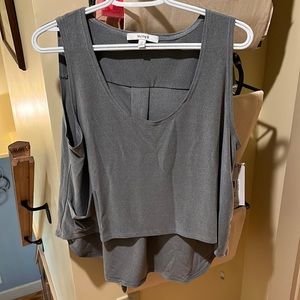 Sympli Pleat Back Smock - Melange Silver - size 10 - new with tags